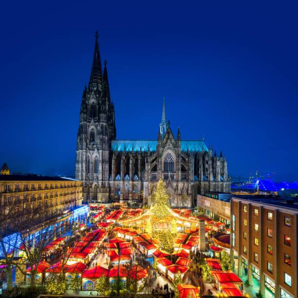 Cologne Cathedral and Christmas market in Germany